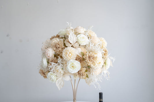 Ivory Floral Centerpiece – Wedding Table Decor