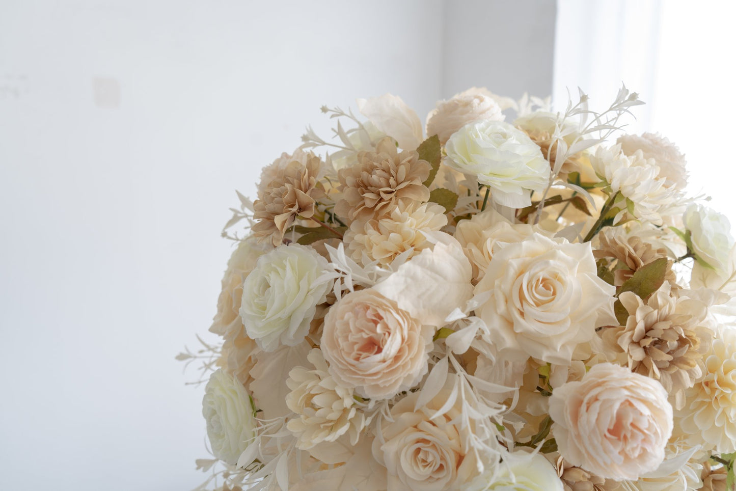 Ivory Floral Centerpiece – Wedding Table Decor