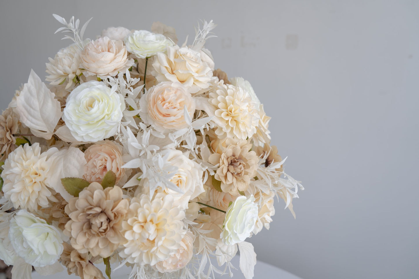 Ivory Floral Centerpiece – Wedding Table Decor