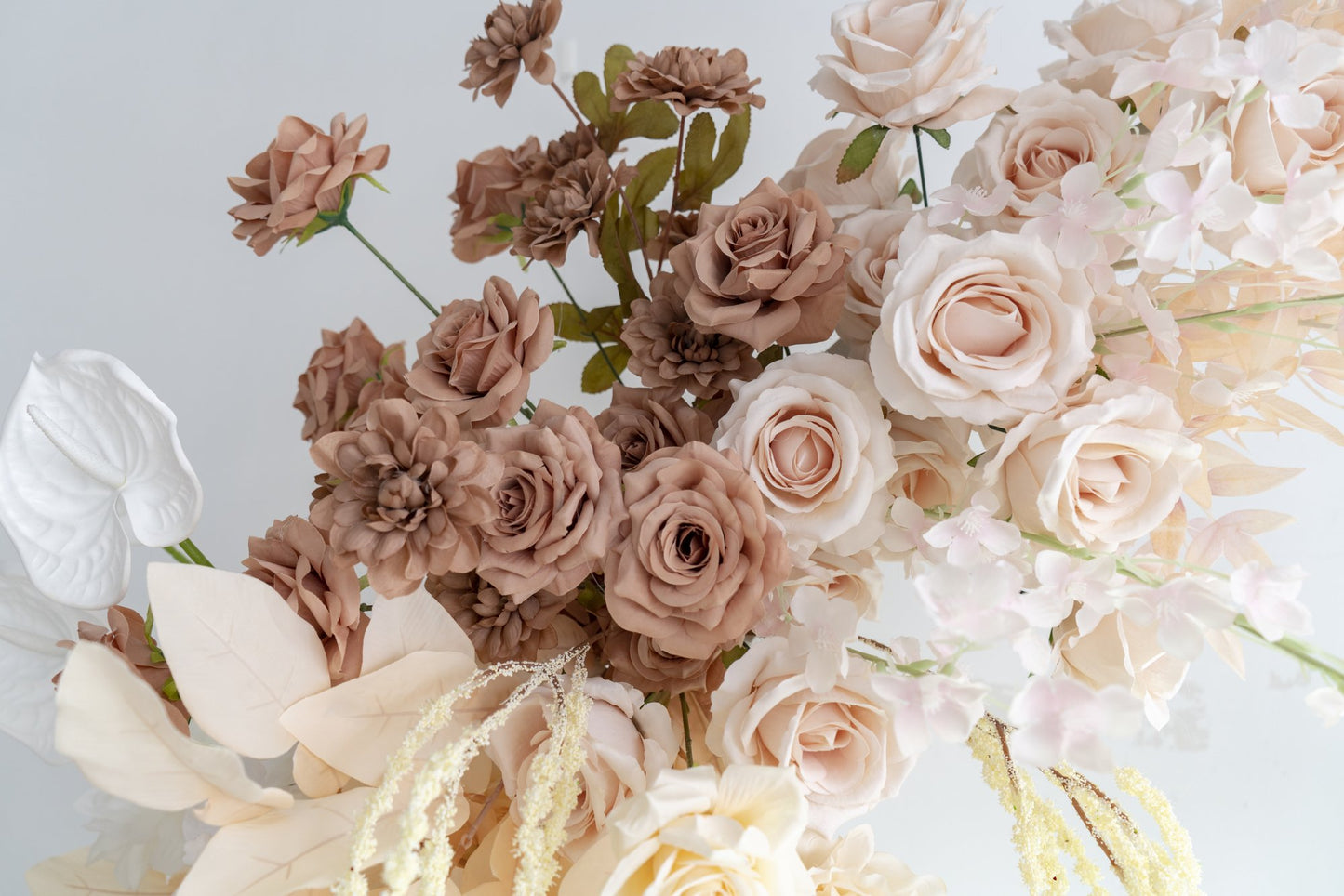 Floral Wedding Arch Combination Set for Ceremony & Reception – Bridal Backdrop Decoration, 5.9×2.6 ft / 6.9×2.6 ft
