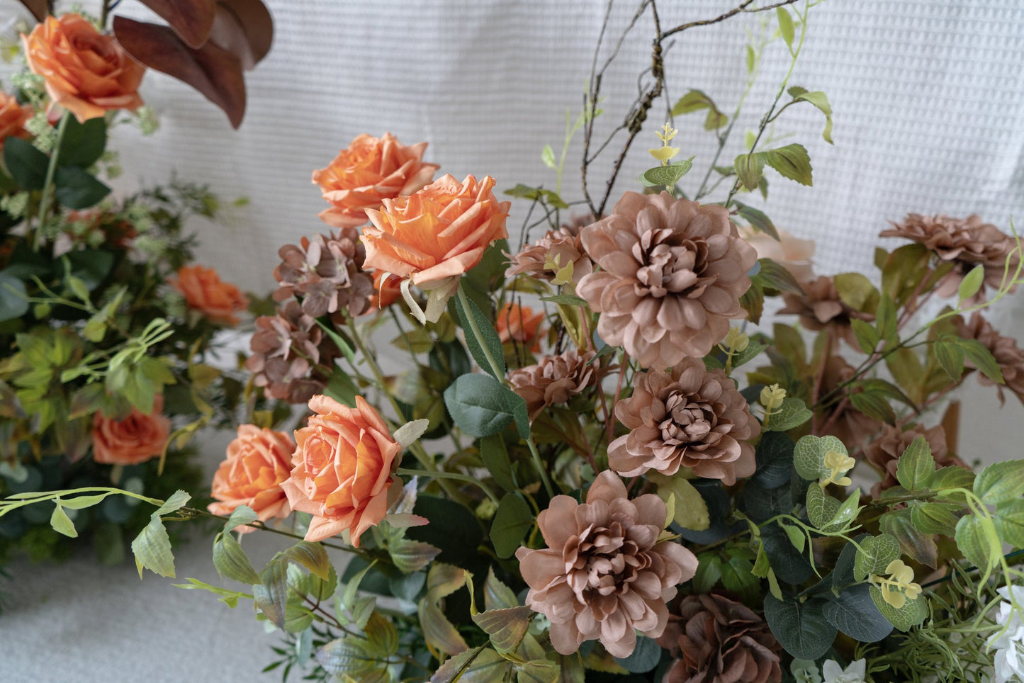 Red Floral Row – Wedding Aisle Decor