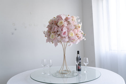 Pink Floral Centerpiece – Wedding Table Decor