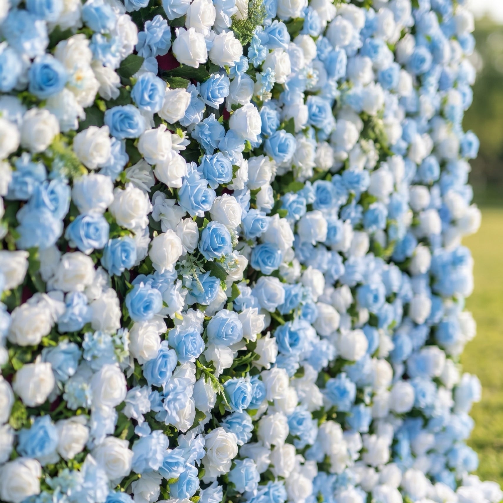 Dimensional blue floral wall texture