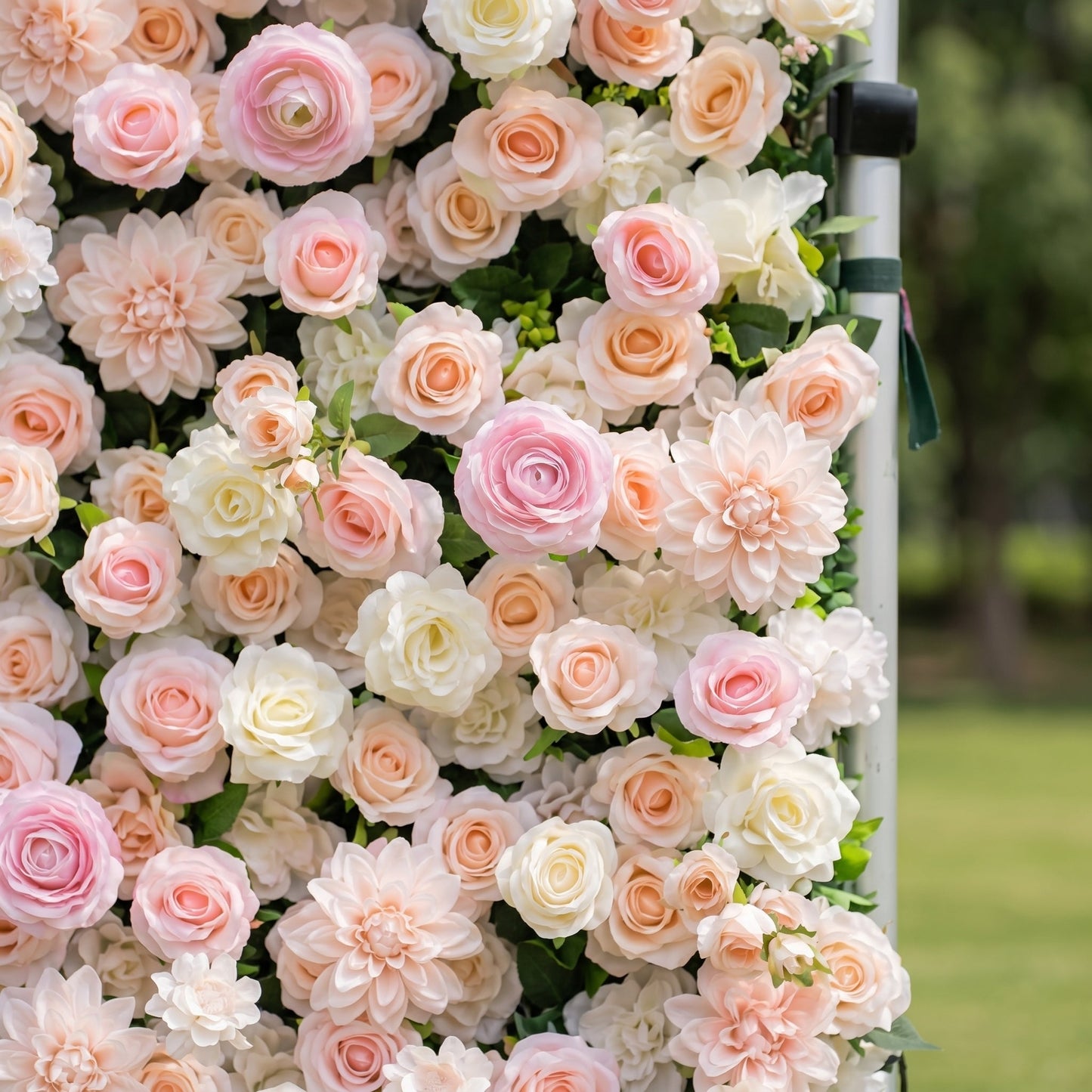 Blush pink rose backdrop detail