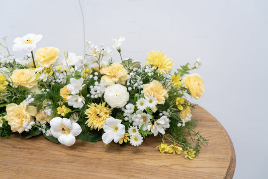 Yellow Floral Table Arrangement – Wedding Table Decor
