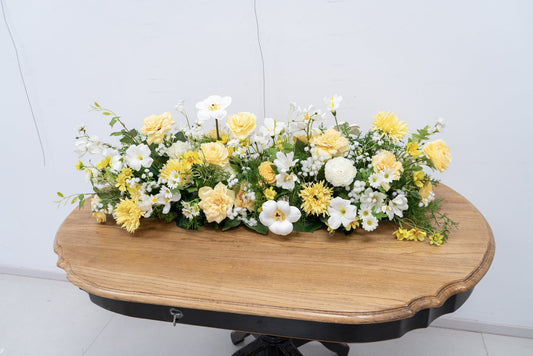Yellow Floral Table Arrangement – Wedding Table Decor