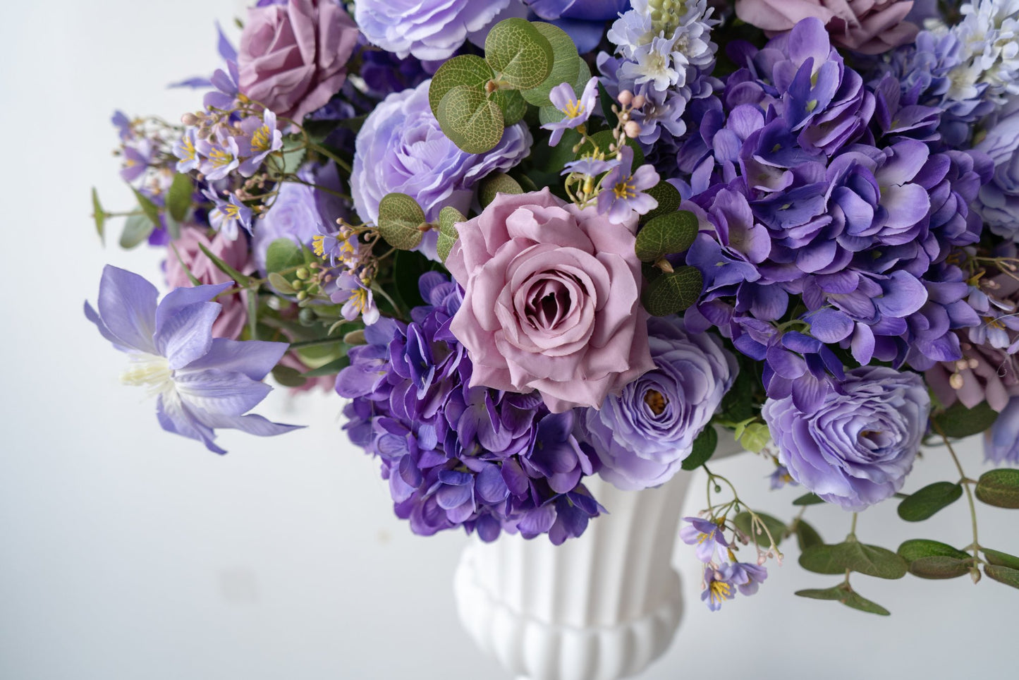 Purple Floral Centerpiece – Wedding Table Decor