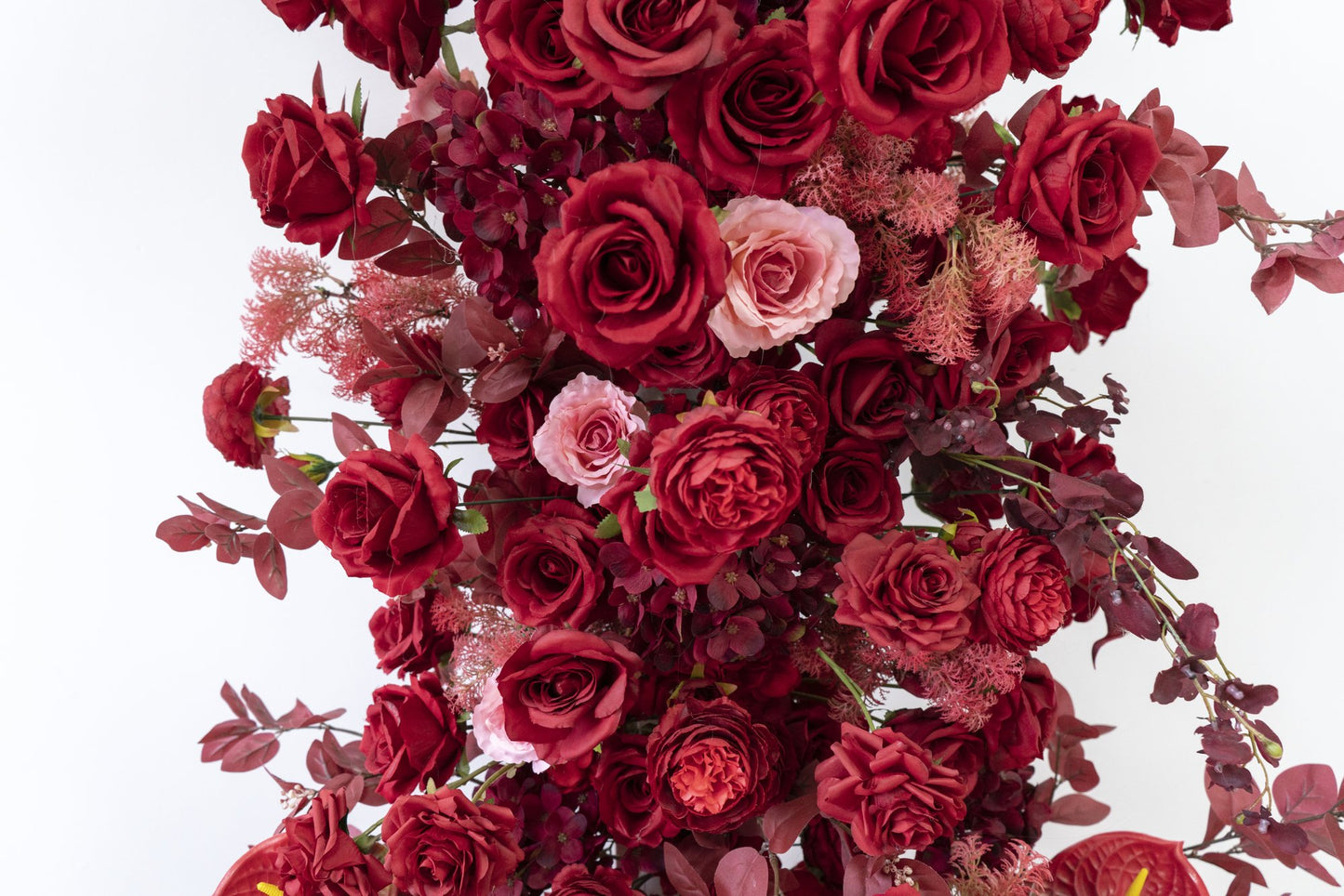Horn Style Floral Wedding Arch for Ceremony & Reception – Bridal Backdrop Decoration, 6.6×2.5 ft / 7.2×2.5 ft