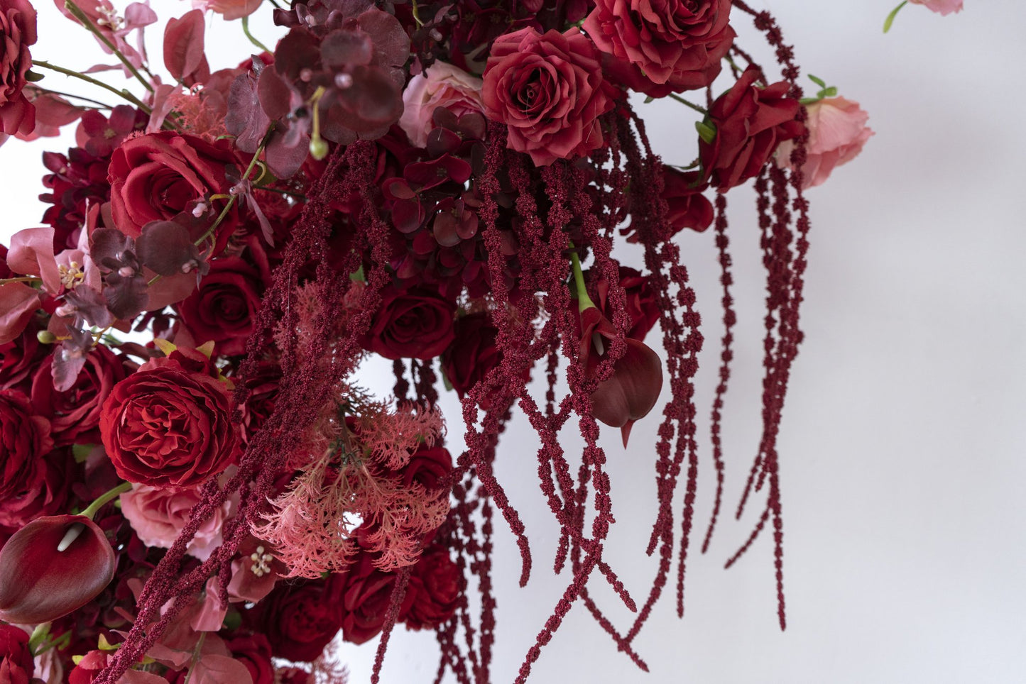 Horn Style Floral Wedding Arch for Ceremony & Reception – Bridal Backdrop Decoration, 6.6×2.5 ft / 7.2×2.5 ft