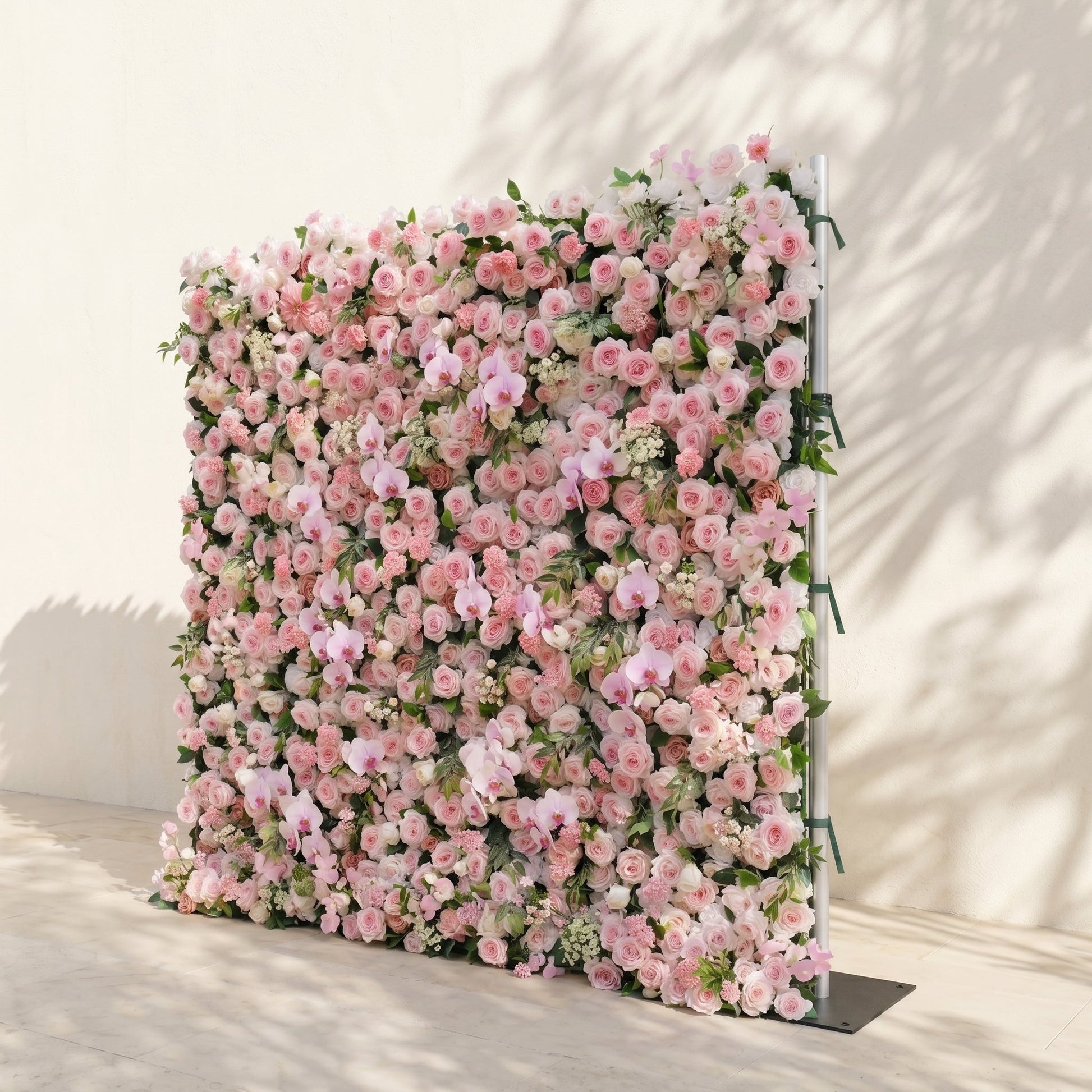 Right view of cherry blossom pink flower wall