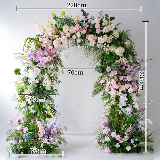 Monet Floral Horn Wedding Arch Set