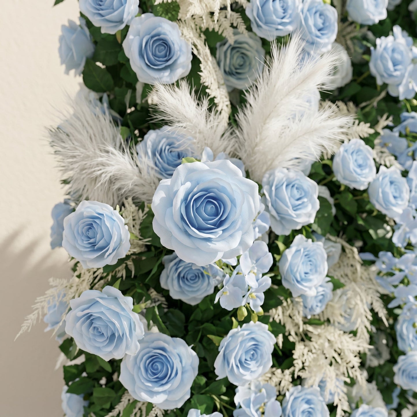 Dimensional dusty blue floral texture
