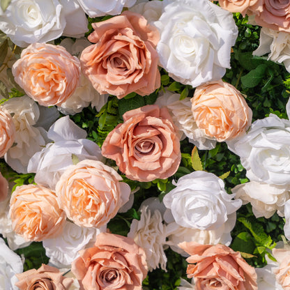 Artificial flower wall floral detail view