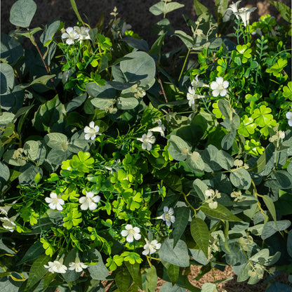 Green Eucalyptus & White Blossom Artificial Flower Runner – product image 3