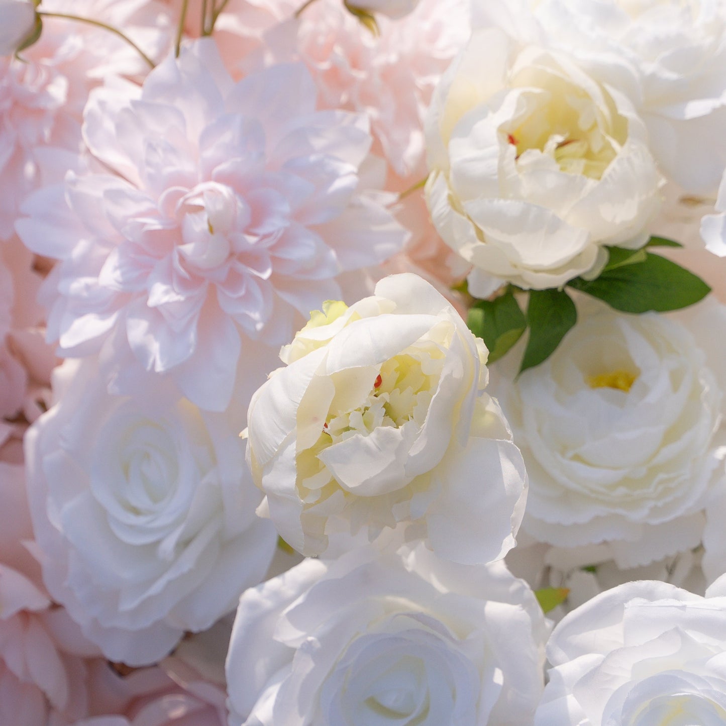 Blush Pink & Ivory Rose Artificial Flower Runner – product image 2