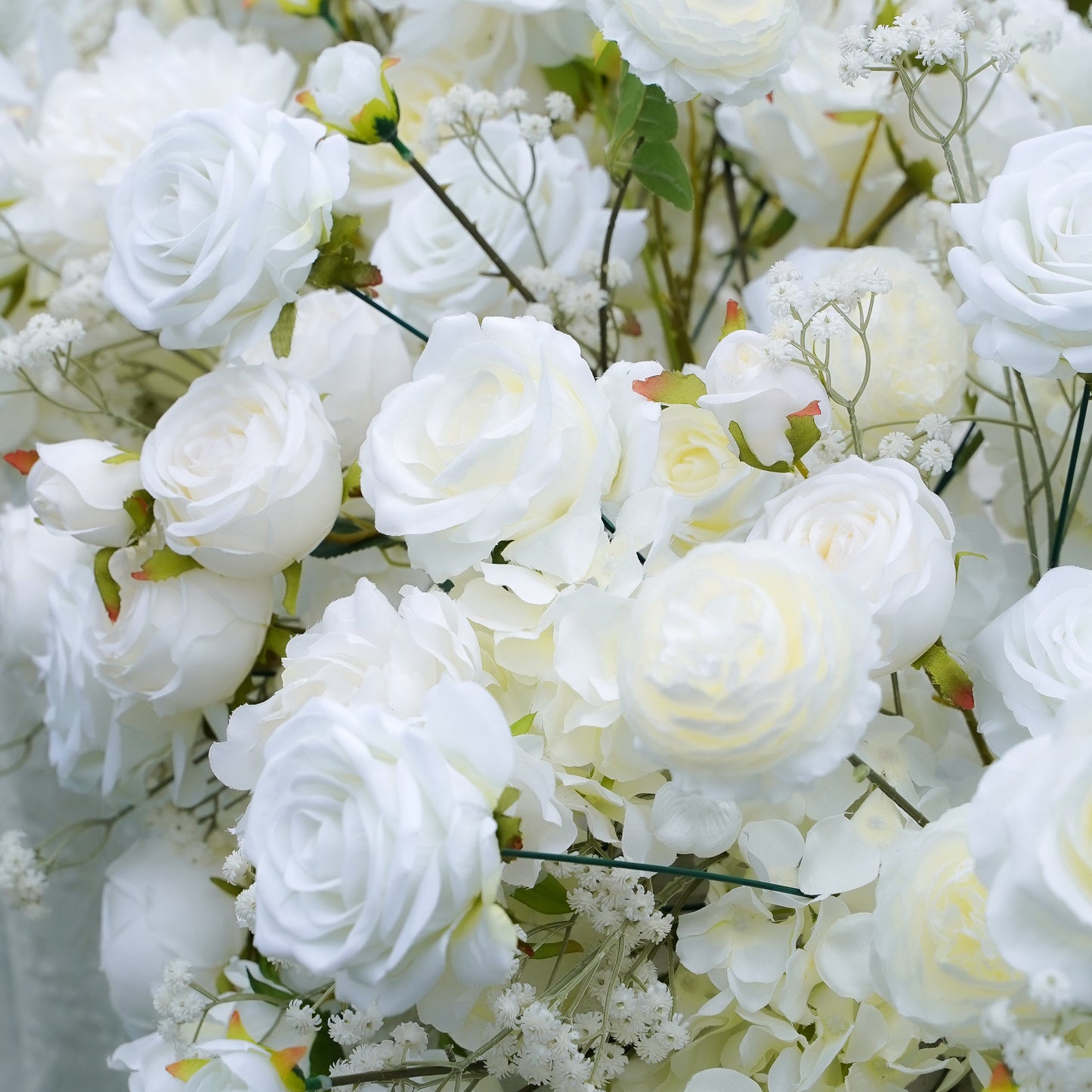 White Orchid, Rose & Hydrangea Artificial Flower Runner – product image 2