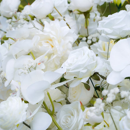 White Orchid, Rose & Hydrangea Artificial Flower Runner – product image 3