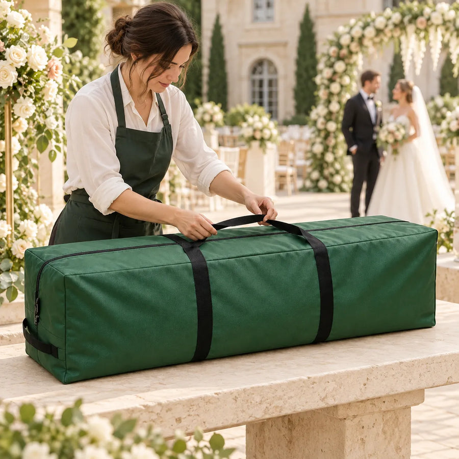Flower Wall Storage Bag – 165 cm for 8 × 8 ft Flower Walls in an AI-styled wedding scene