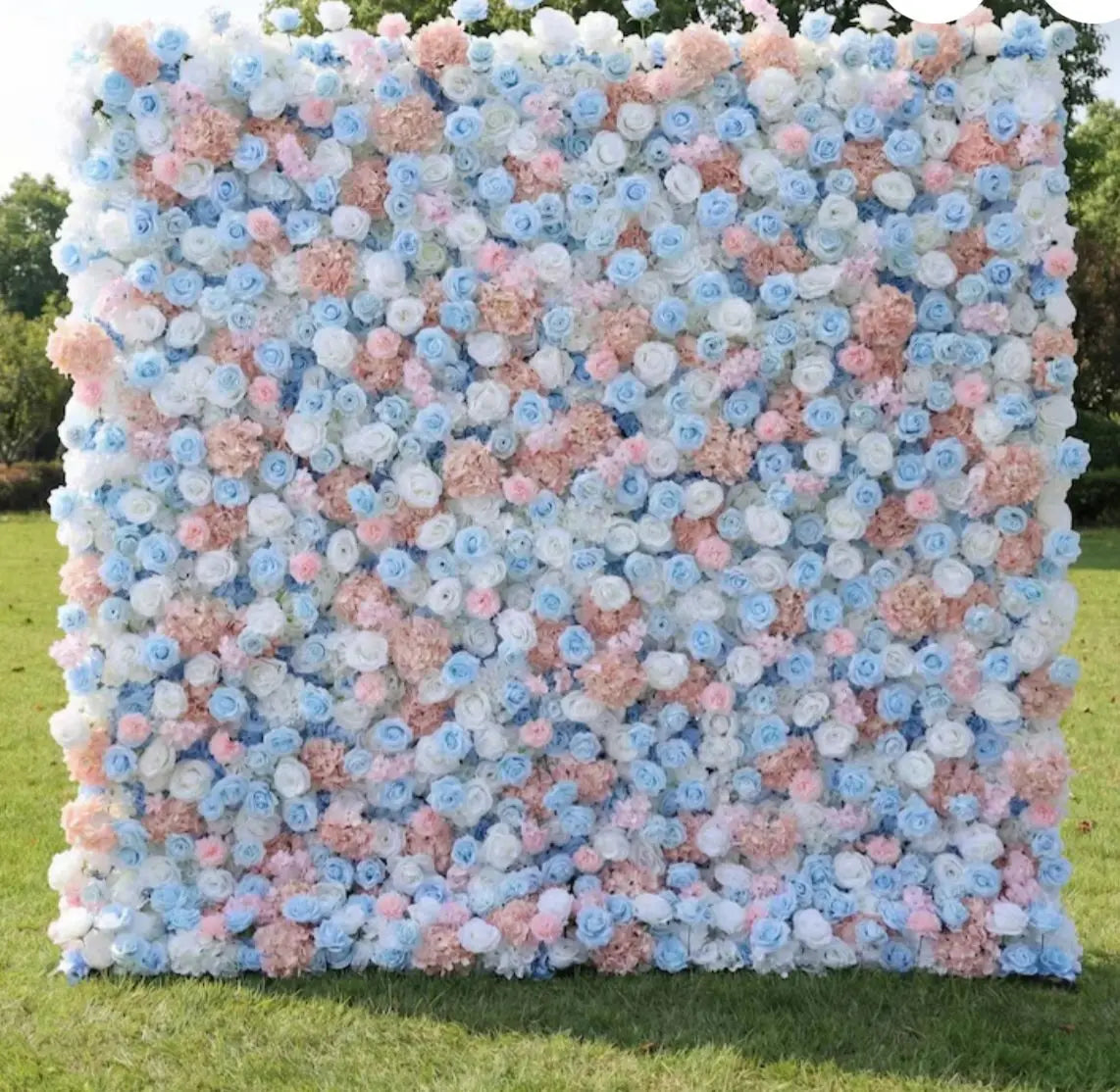 Rosy 3D Pink Flower Wall for a Wedding
