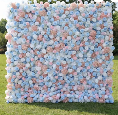 Rosy 3D Pink Flower Wall for a Wedding