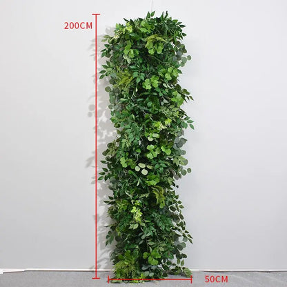 Rosy Green Plants Table Runner for Wedding Decoration