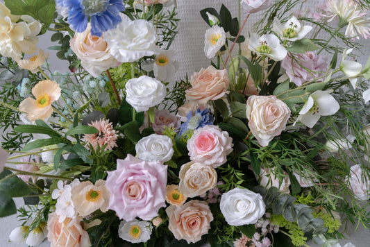 Pink Floral Row – Wedding Aisle Decor