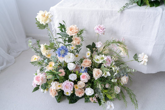 Pink Floral Row – Wedding Aisle Decor