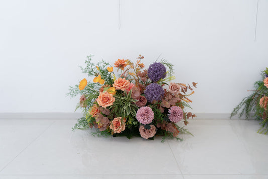 Pastel Mix Floral Row – Wedding Aisle Decor