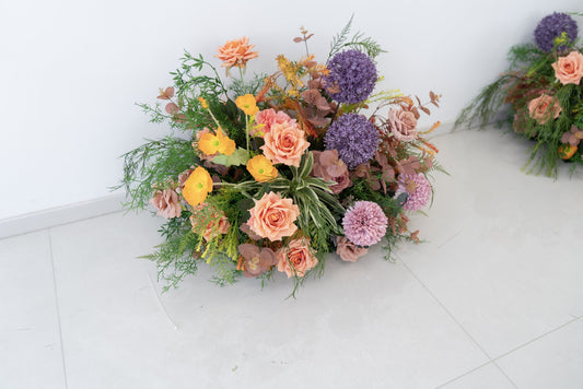 Pastel Mix Floral Row – Wedding Aisle Decor