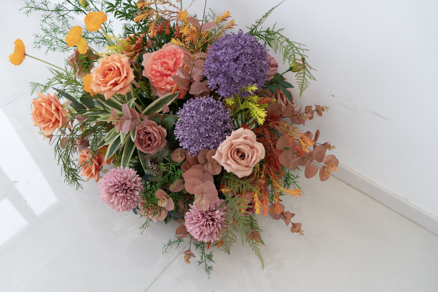 Pastel Mix Floral Row – Wedding Aisle Decor