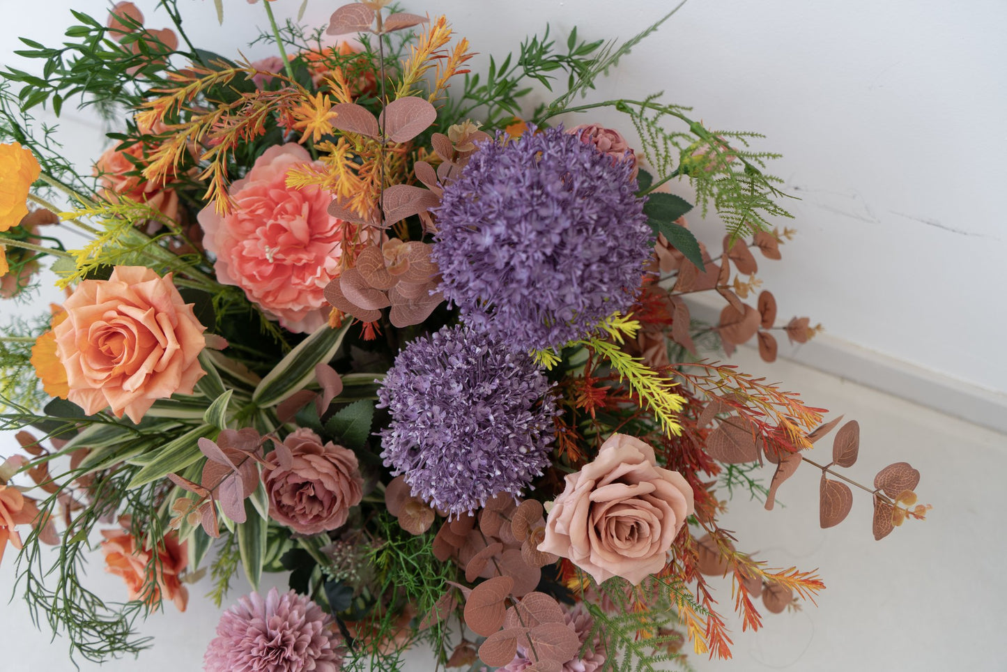 Pastel Mix Floral Row – Wedding Aisle Decor