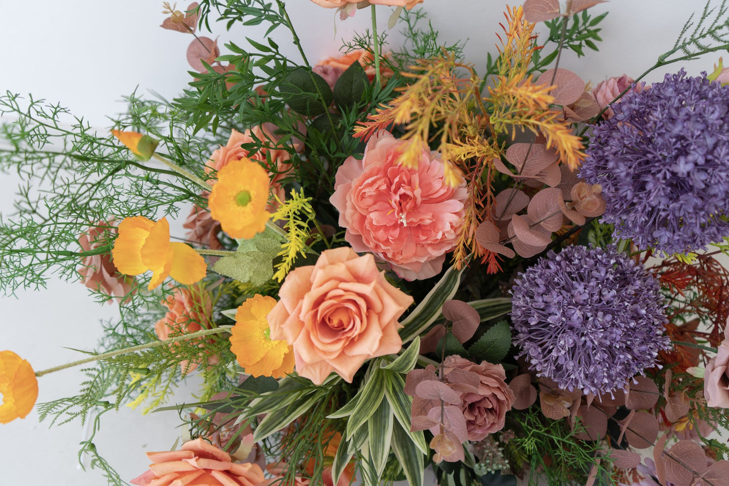 Pastel Mix Floral Row – Wedding Aisle Decor