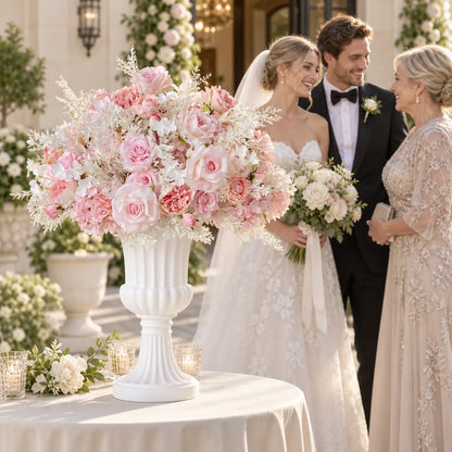 Light Pink Floral Centerpiece – Wedding Table Decor styled for a wedding celebration