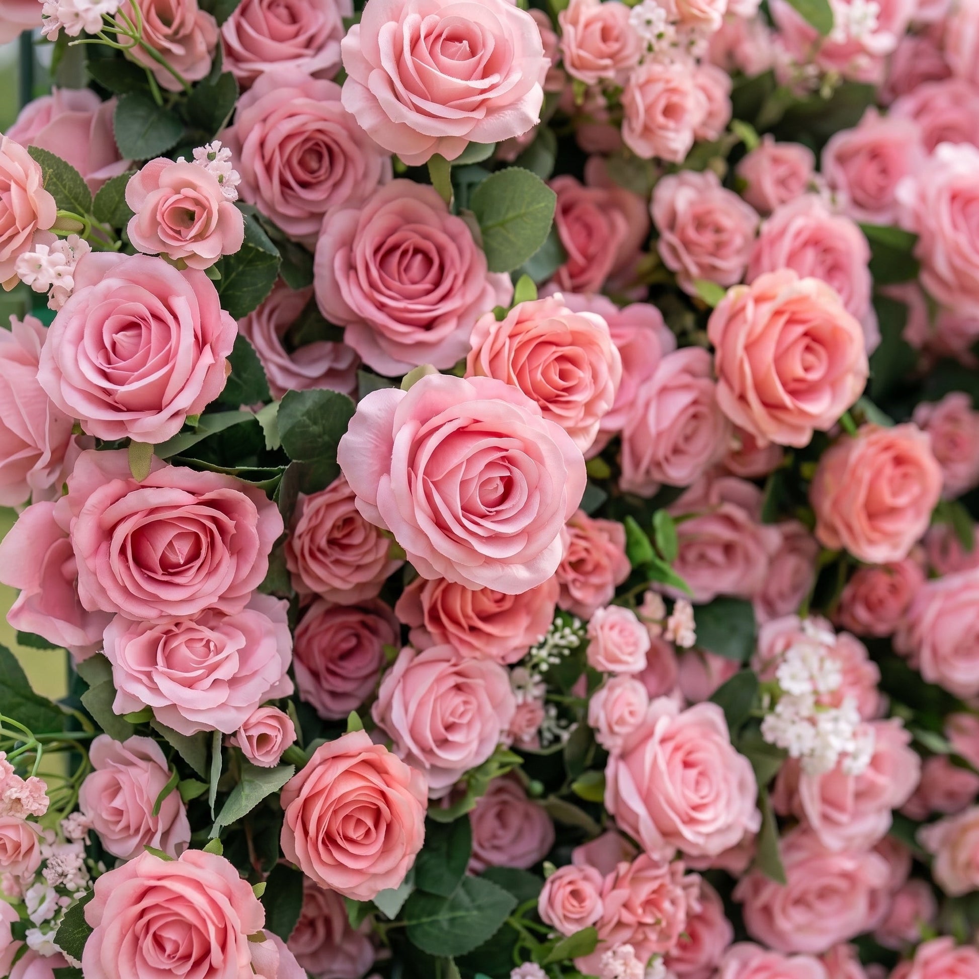 Dimensional light red floral wall texture