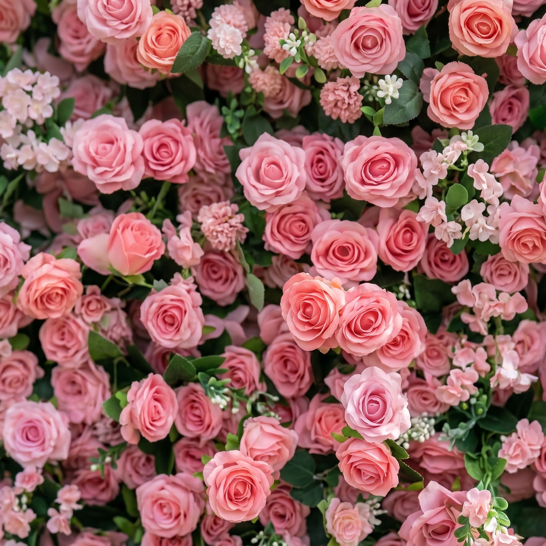 Light red rose flower backdrop detail