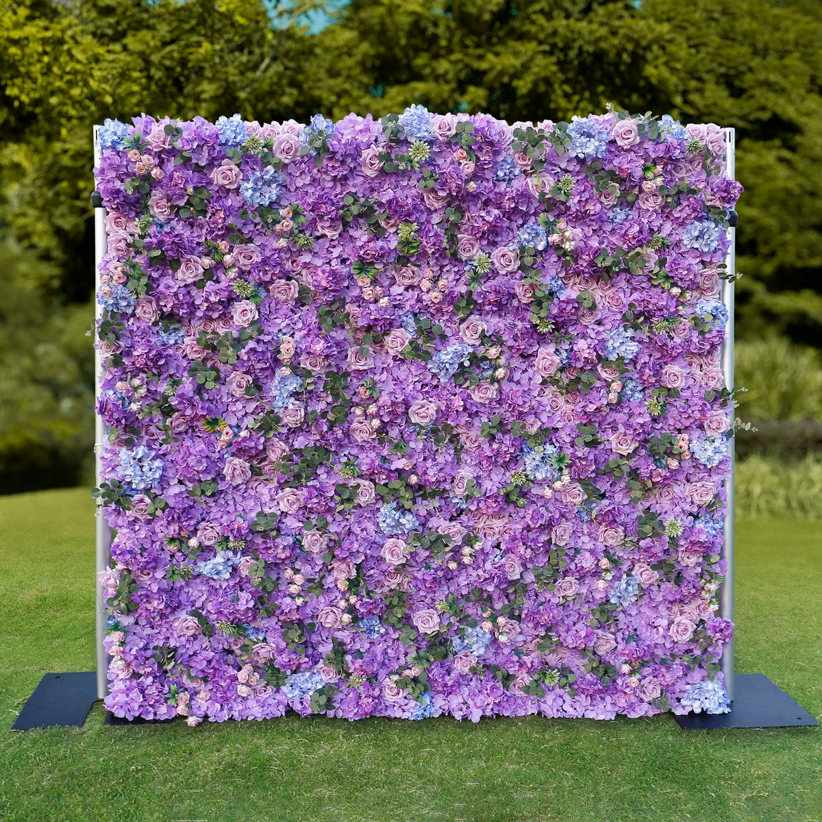 Rosy Lilac Hydrangea Wedding Roll up Fabric Perple Flower Wall
