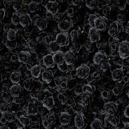 Rosy Luxury 3d Black Rose Flower Wall Rolling Up Floral Backdrop