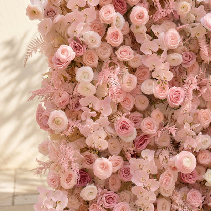 Romantic blush floral backdrop texture