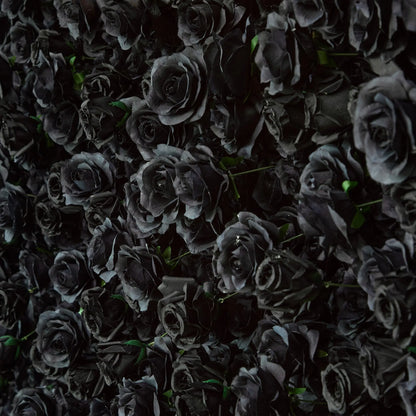 Rosy Luxury 3d Black Rose Flower Wall Rolling Up Floral Backdrop