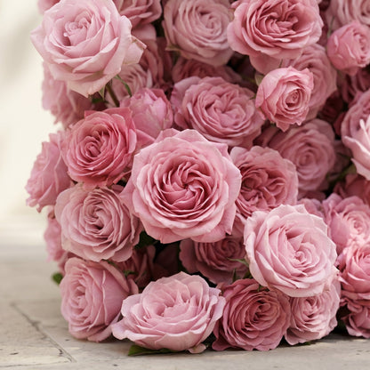 Dimensional pink floral wall texture