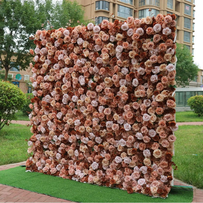 Rosy 3D Mixed Rose Flower Wall Backdrop Romantic Wedding & Event Decor