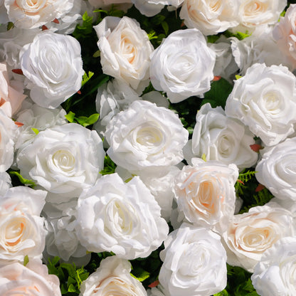 Artificial flower wall floral detail view