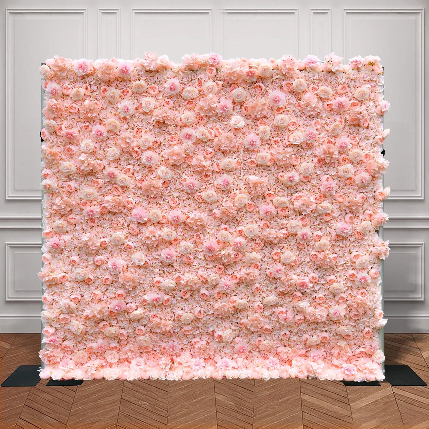 Rosy Hydrangea Rose Dalia Curtain Pink 2D Flower Wall Backdrop