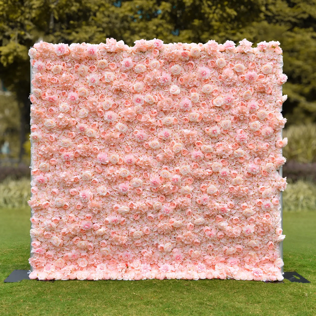 Rosy Hydrangea Rose Dalia Curtain Pink 2D Flower Wall Backdrop