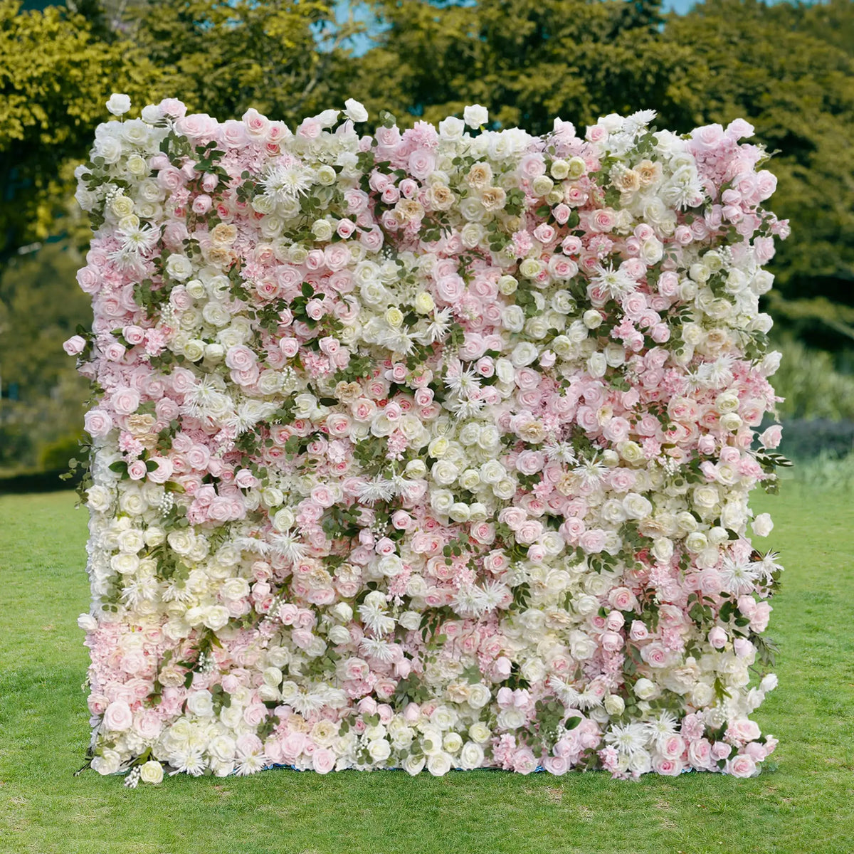 Rosy 5D Pink Champagne Rose Flower Wall Wedding Party Decoration Backdrop