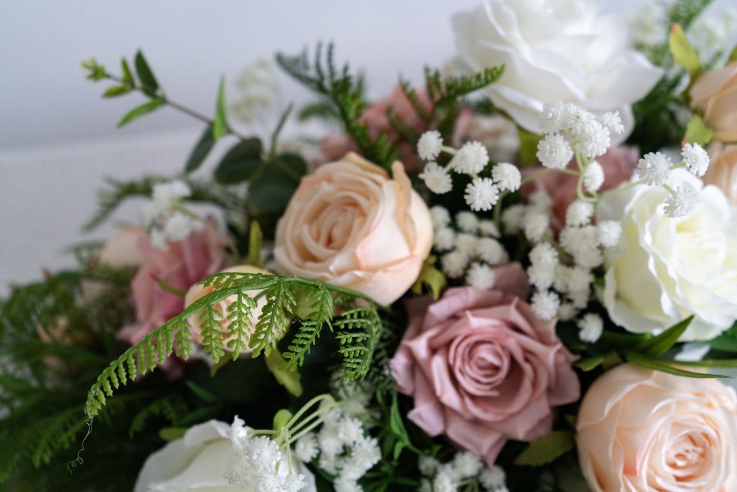 Blush Pink Floral Table Arrangement – Wedding Table Decor