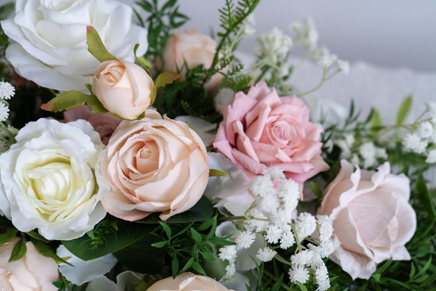 Blush Pink Floral Table Arrangement – Wedding Table Decor
