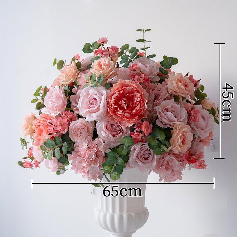 Pink & Coral Floral Centerpiece – Wedding Table Decor