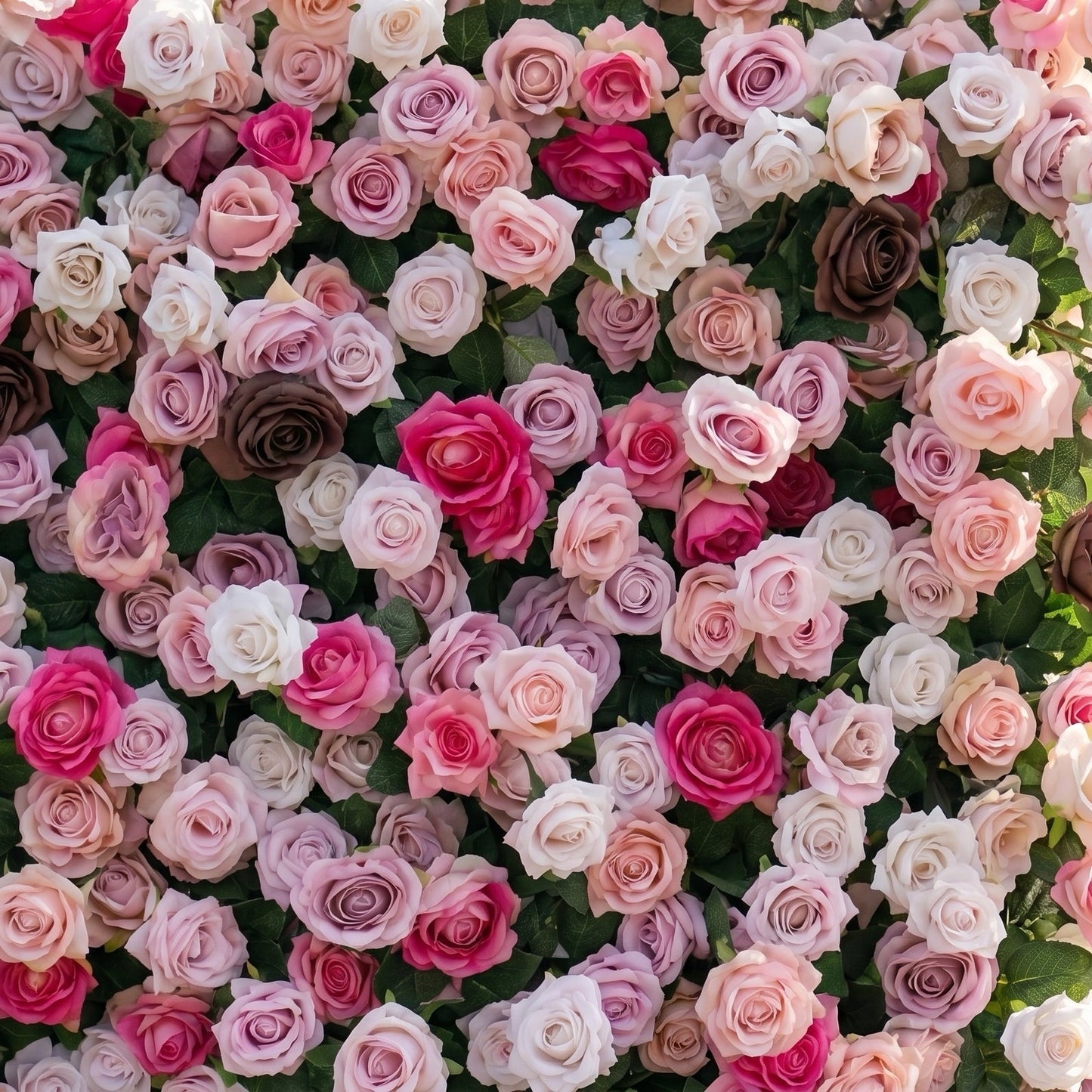 3D pink rose flower wall detail