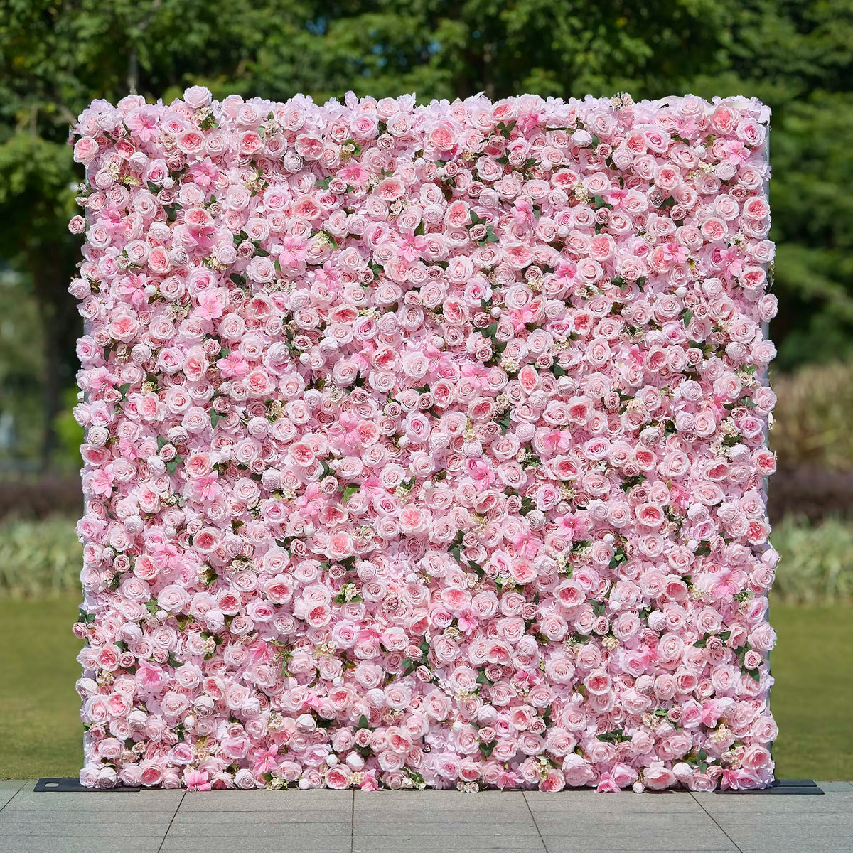Rosy 5D Pink Rose Peony Roll Up Curtain Cloth Flower Wall